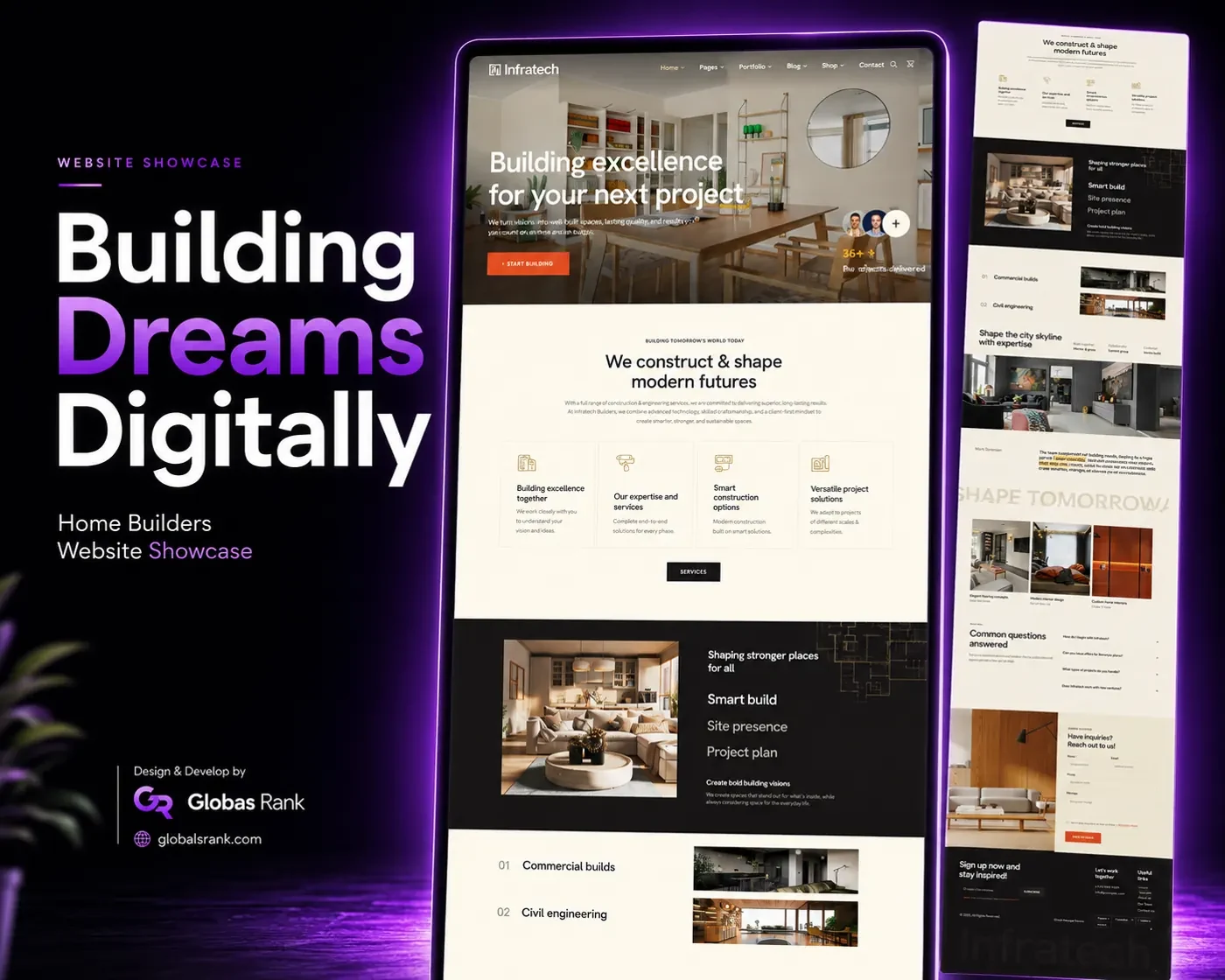 Home Building Website website design showcase