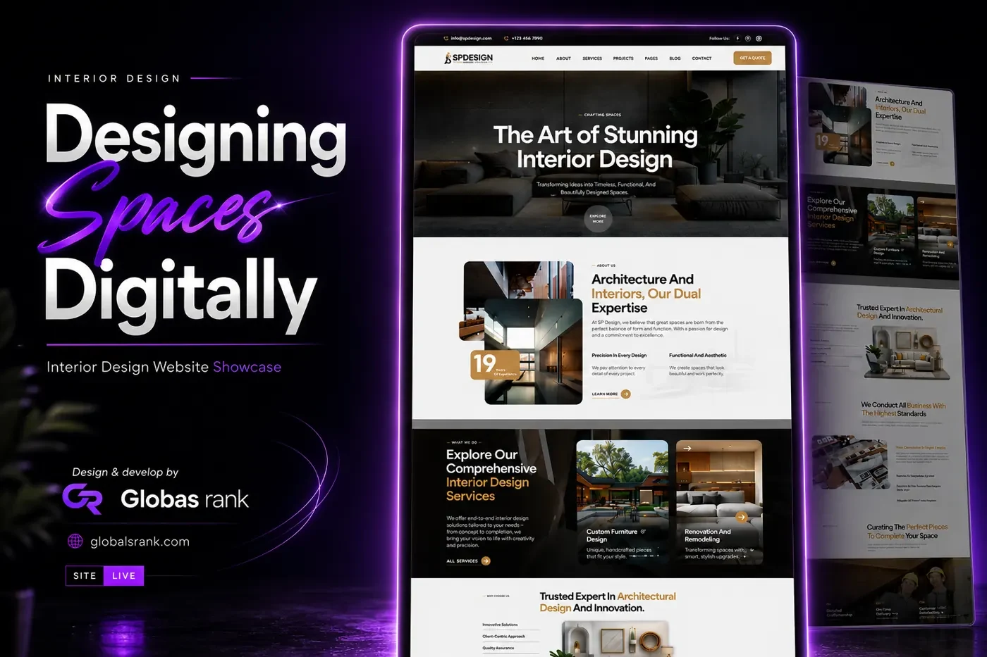 Interior Design Website — Concept 02 website design showcase